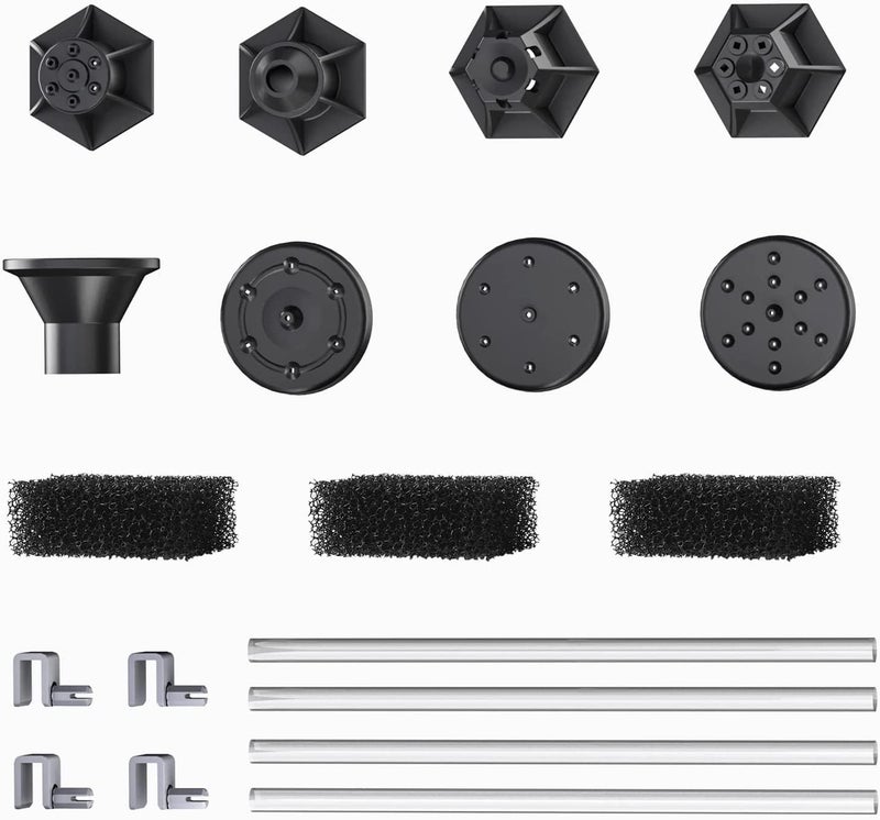 Yzert Solar Fountain Attachment(Wide)-8 Nozzles, 3 Filter Cottons, 4 Fixers Rods - Image 1